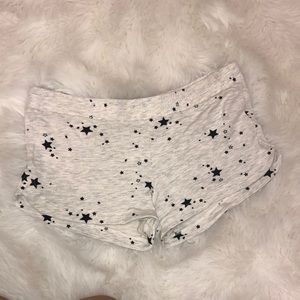Monrow Classic NEW gray soft shorts w/ black stars